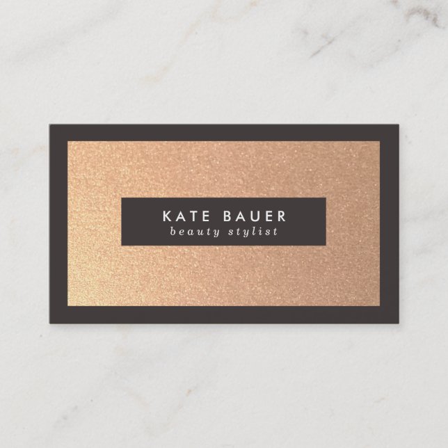 Carte De Visite Style Faux Cuivre Beauté et mode (Devant)