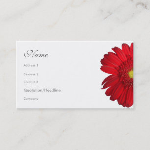 Carte De Visite Style floral - marguerite de Gerbera