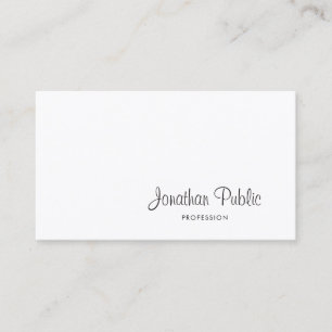 Carte De Visite Style Freehand Script Moderne Design élégant Top