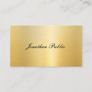 Carte De Visite Style Gold Look moderne Calligraphié Modèle