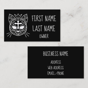 Carte De Visite Style gothique sucre crâne chic chic chic chic chi