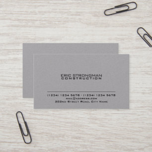Carte De Visite Style gris minimal simple de papier d'emballage de