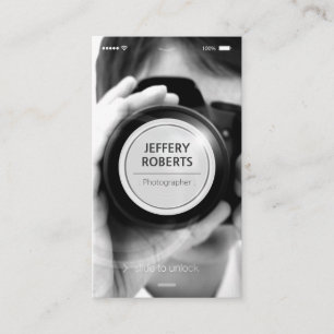 Carte De Visite Style iOS iPhone créatif - Photographe moderne