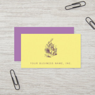 Carte de visite style lapin blanc