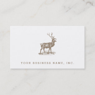 Carte De Visite Style Letterpress Buck Mule Deer