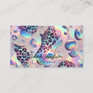 Carte De Visite Style Luxueux Opale Iridescent de Luxe