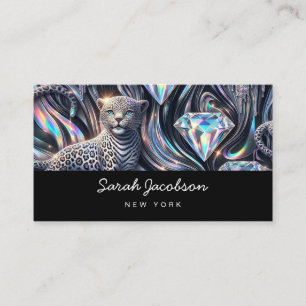 Carte De Visite Style Luxueux Opale Iridescent Élégant