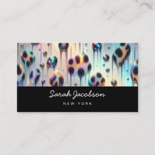 Carte De Visite Style Luxueux Opalescent Iridescent de Luxe