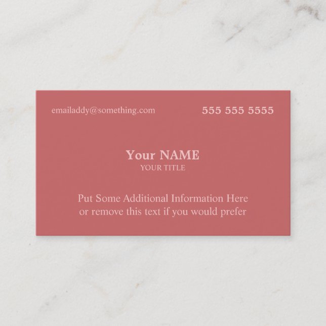 Carte De Visite Style Mauve (Devant)