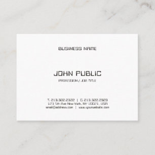 Carte De Visite Style minimaliste noir Modèle moderne