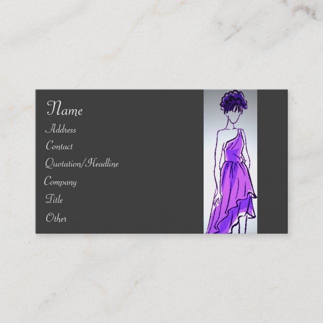 Carte De Visite Style mode (Devant)