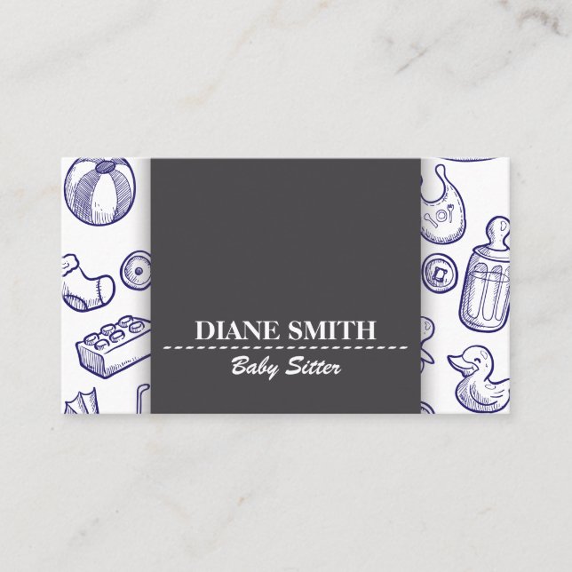 CARTE DE VISITE STYLE MODERNE BABY SITTER (Devant)