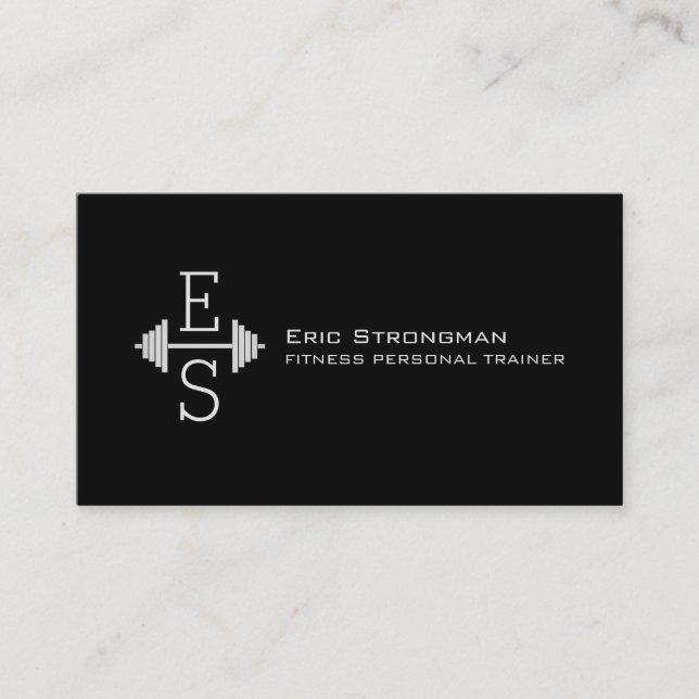 Carte De Visite Style moderne de logo d'initiales (Devant)