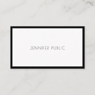 Carte De Visite Style moderne élégant noir blanc élégant tendance 