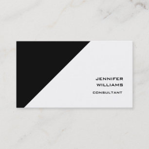 Carte De Visite Style moderne noir blanc sophistiqué tendance
