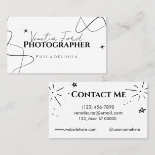 Carte De Visite Style moderne Y2K Élégant Gras Typographie Sleek