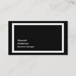 Carte De Visite Style noir blanc professionnel moderne