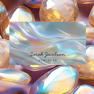 Carte De Visite Style Opale Luxueux Iridescent