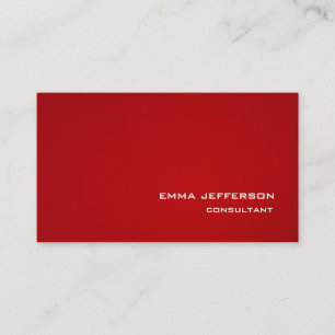 Carte De Visite Style Rouge professionnel tendance impressionnante