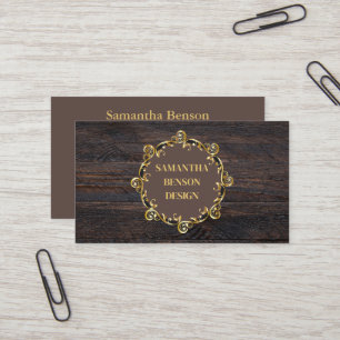 Carte De Visite Style rustique moderne Design intérieur bois