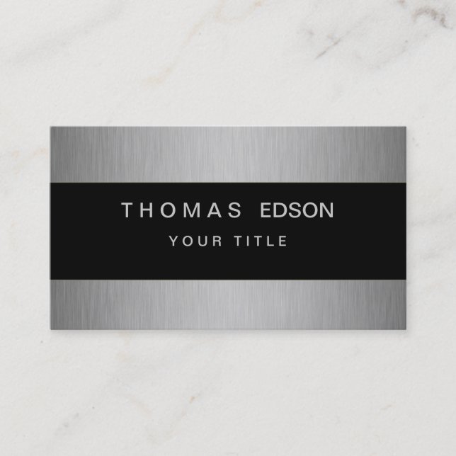 Carte De Visite Style silver and black (Devant)