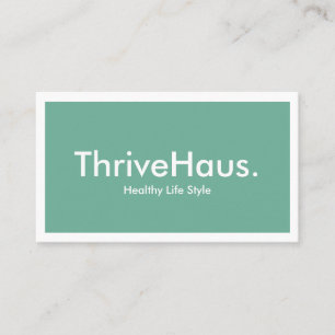 Carte De Visite Style Simple et Propre Lifestyle Calmant Vert Saug