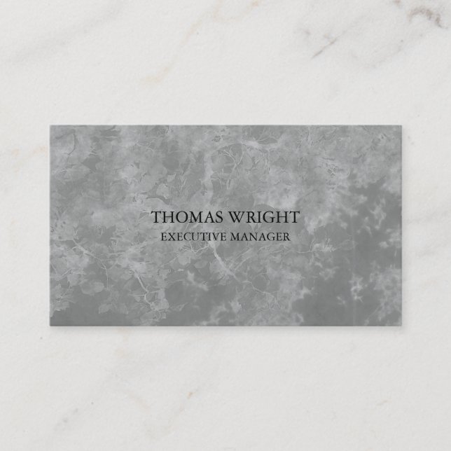 Carte De Visite Style simple Motif gris simple professionnel (Devant)
