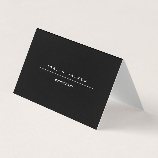Carte De Visite Style simple unique spécial noir et blanc (Devant)