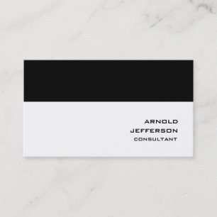 Carte De Visite Style tendance pour bandes blanches noires profess