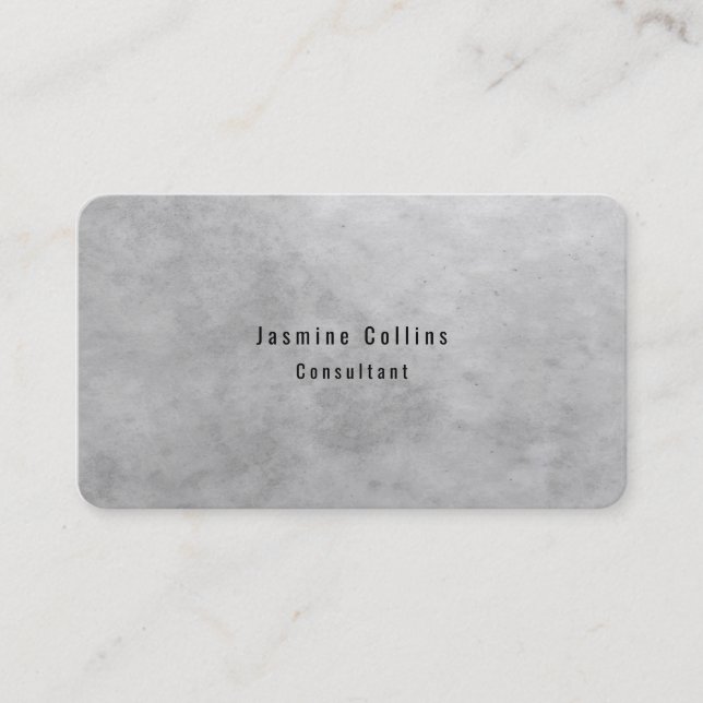 Carte De Visite Style tendance Simple simple Mur en pierre gris cl (Devant)