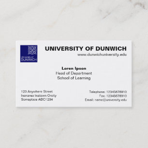 Carte De Visite Style universitaire v4