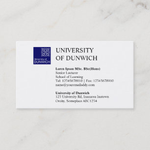Carte De Visite Style v2 d'université