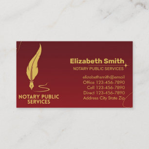 Carte De Visite Stylet de signature publique du notaire d'Agate