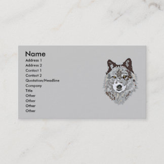 Carte de visite stylisé de tête de loup