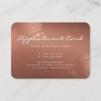 Carte De Visite Stylish Bronze Business Modern Appointment Card
