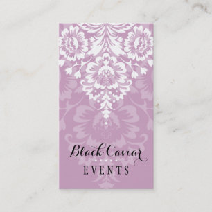 Carte De Visite STYLISH & ELEGANT jolie détails damask violet