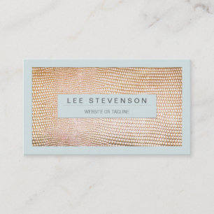 Carte De Visite Stylish Gold Snakeskin Beauté et mode