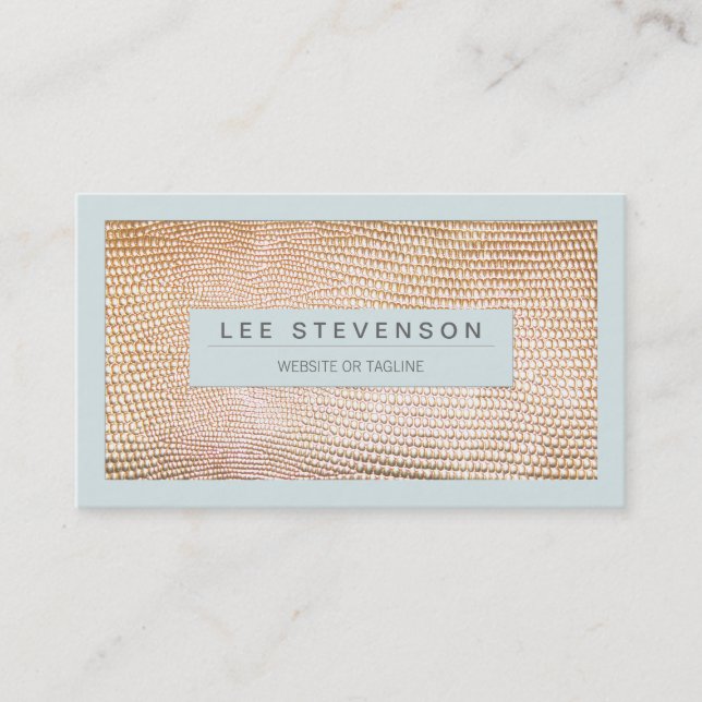 Carte De Visite Stylish Gold Snakeskin Beauté et mode (Devant)
