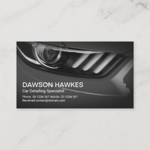 Carte De Visite Stylish Grey Sports Casques de voiture Détail auto