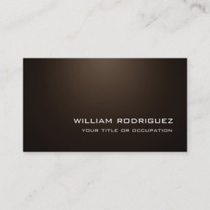 Carte De Visite Stylish Moderne Sepia Brown Sophistiqué tendance