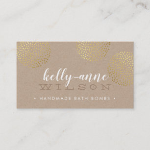 Carte De Visite STYLISH SPOTTY SPOT glam bain or bombe kraft