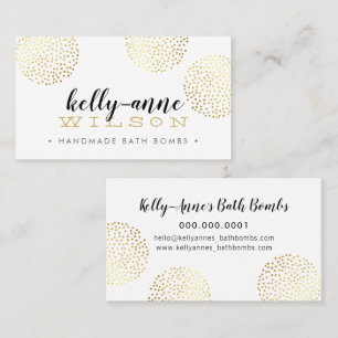 Carte De Visite STYLISH SPOTTY SPOTTY glam luxe bain bombe or