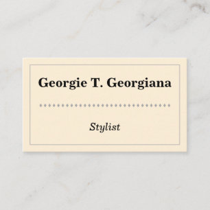 Carte de visite stylist élégant et simple