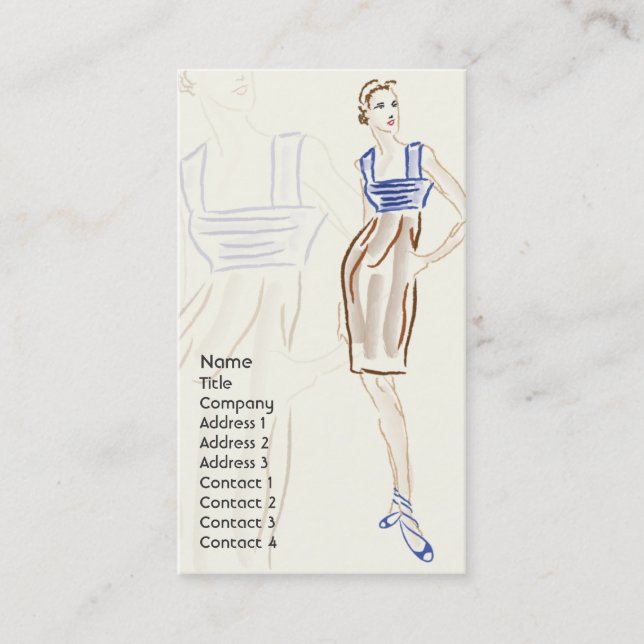 Carte De Visite Styliste - affaires (Devant)