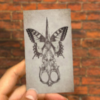 Styliste cheveux ciseau antique et papillon Vintag