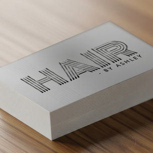 Carte De Visite Styliste cheveux Silver Moderne Metallo Profession