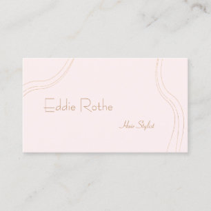 Carte De Visite Styliste de beauté simple Retro Pink Hair Salon