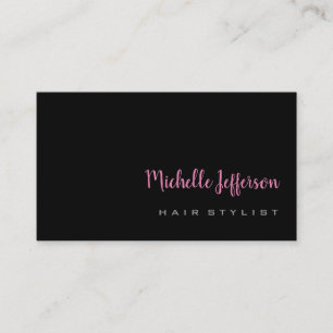 Carte De Visite Styliste de cheveux à la main wtitty Script gris r