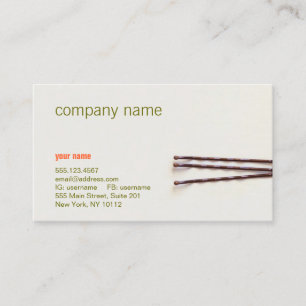 Carte De Visite Styliste de cheveux simple et naturel Salon de bea