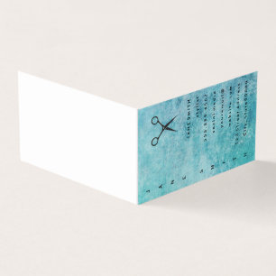 Carte De Visite Styliste de texture gris bleu posh